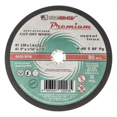 Круг отрезной по металлу и нержавеющей стали, 230 х 1.6 х 22 мм, Премиум 