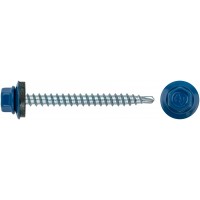 Шурупы кровельные со сверлом 4.8 х 50 синий, RAL 5005 250 шт. (фасовка) (23543-4)