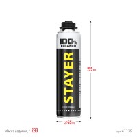 Очиститель монтажной пены 100% Cleaner, 500 мл Professional STAYER 41139