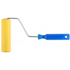 Валик прижимной для обоев резиновый, желтый 150 мм (02983)