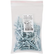 Винт с полуцилиндрич. головкой с полной резьбой оцинков. DIN 7985 4х40 100 шт Фасовка (27710-0)