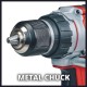 Дрель аккумуляторная Einhell PXC TP-CD 18/60 Li BL, 18В,60Нм,0-500/2000/мин,патрон 13мм,без АКК и ЗУ (4514210)