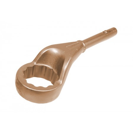 Ключ накидной односторонний 70 мм усиленный омеднение HORTZ