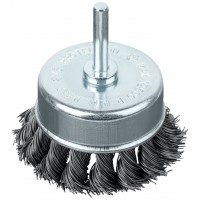 Корщетка-чашка, со штифтом, стальная витая проволока 70 мм (38595)