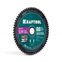 Диск пильный по дереву Slim multi cut 216 х 30 x 1.8 мм 80Т KRAFTOOL 36957-216-30-80