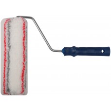 Валик полиакрил. нитяной, Профи, белый с сер. и крас.полос., бюг. 8 мм, диам. 48/84 мм, ворс 18 мм, 230 мм (02368)