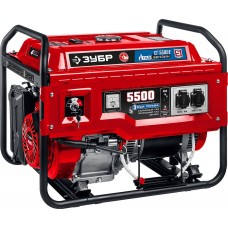 Генератор газовый 5500 Вт с электростартером сжиженный газ / природный газ / бензин ЗУБР СГ-5500Е