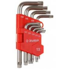 Набор ключей имбусовых коротких 9 шт ЗУБР 27462-1