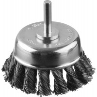 Щетка чашечная для дрели d 75 мм, жгутированная стальная проволока 0.3 мм ЗУБР Профессионал 35255-075_z02