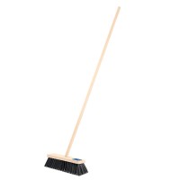 ЗУБР ДОКА буковая колодка 40см, шлифованный буковый черенок 140см (d25мм), щетина 85мм, 5-рядная, уличная щётка с черенком (39191-40_z01)