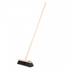 ЗУБР ДОКА буковая колодка 40см, шлифованный буковый черенок 140см (d25мм), щетина 85мм, 5-рядная, уличная щётка с черенком (39191-40_z01)