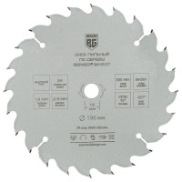 Диск пильный по дереву и ДСП, быстрый рез (190x16x24z, 2.6/1.8 мм, ATB 10°, атака 20°) BERGER BG1637