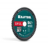 Диск пильный по дереву Slim wood cut, 210 х 30 x 1.8 мм, 64Т KRAFTOOL 36955-210-30-64