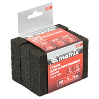 Губка для шлифования, 100 х 70 х 25 мм, средняя жестк, 3 шт, P 60/80, P 60/100, P 80/120 Matrix (75710)