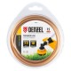 Леска для триммера армированная алюминием круглая, 3,0мм х 15м, блистер ALUFLEX Denzel (96832)