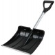 Лопата для уборки снега авто Мини пластиковая, укороченный алюм. черенок 365x380x850 мм (68105)