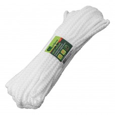 Шнур вязаный полипропиленовый с серд. белый, 6 мм, L 20 м, Сибртех (93959)