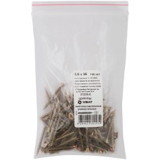 Шурупы желтопассированные, универсальные 3,5 х 35 100 шт Фасовка (21235-0)