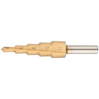 Сверло ступенчатое HSS по металлу, 5 ступеней, 4-12 мм