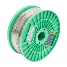 Трос металлополимерный прозрачный ПР-4.0, толщина 4.0 мм, катушка 100 метров Сибртех (47630)