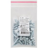 Винт с потайной головкой с полной резьбой оцинкованный DIN 965 5х20 100 шт Фасовка (27773-0)