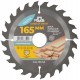 Диск пильный для циркулярных пил по дереву 165 х 30 х 24T + кольцо 30/20 мм (37657М)