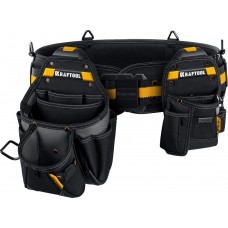 Пояс монтажника в комплекте: пояс монтажника, большая сумка, малая сумка KBS-3 KRAFTOOL 38762