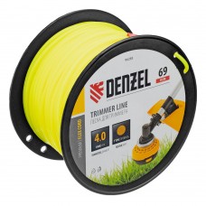 Леска для триммера круглая, 4,0мм х 69м, на DIN катушке FLEX CORD, Denzel (96283)