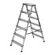 Стремянка двусторонняя 6 ступеней, алюминиевая, Сибртех (97926)
