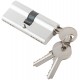 Цилиндровый механизм Фабрика замков 70 мм, ключ-ключ, хром (67205)