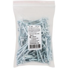 Винт с полуцилиндрич. головкой с полной резьбой оцинков. DIN 7985 4х50 100 шт Фасовка (27712-0)