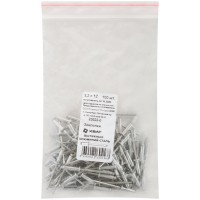 Заклепки вытяжные комбинированные, алюминий-сталь 3,2 х 12 100шт Фасовка (23622-0)