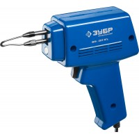 Паяльник импульсный 150 Вт, в наборе: нагрев 6 сек., канифоль, припой, 2 сменных жала ЗУБР Профессионал 55412-H4_z01