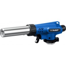 Горелка газовая ГП-500 1300°C, увеличенный выход пламени, с пьезоподжигом, на баллон с цанговым соединением ЗУБР Профессионал 55552