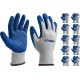 Перчатки х/б ЗАХВАТ L-XL с текстурированным нитриловым обливом, повышенная износостойкость, 13 класс, 10 пар ЗУБР Профессионал 11457-K10