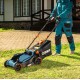 Газонокосилка аккумуляторная, 38 см, 2 аккумулятора 4Ач, двухпортовое ЗУ 2X2 40В