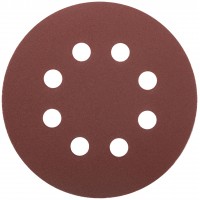 Круги шлифовальные с отверстиями (липучка), алюминий-оксидные, 125 мм, 5 шт. Р 180 (39838М)