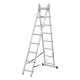 Лестница, 2 х 8 ступеней, алюминиевая, двухсекционная, Сибртех (97908)