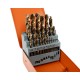 Набор сверл 1-13 25 штук Р6М5К5 (HSS-Co5) металлический кейс HORTZ