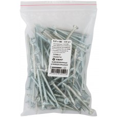 Шурупы оцинкованные, универсальные 5 х 60 100 шт Фасовка (20560-0)