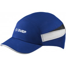 Каскетка защитная синяя ударопрочный корпус, укороченный козырёк 55 мм, размер 54-59 см ЗУБР БИНОМ Профессионал 11095