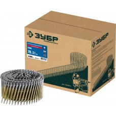 Гвозди барабанные CNW 70 x 3.1 мм, рифленые оцинкованные, 4800 шт ЗУБР 305383-70