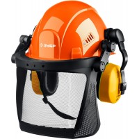Каска защитная с наушниками и сетчатым экраном ЗУБР ТРИАДА Профессионал 11099