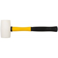 Киянка резиновая белая, фиберглассовая ручка 50 мм ( 340 гр )