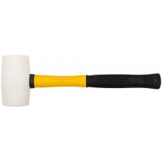 Киянка резиновая белая, фиберглассовая ручка 50 мм ( 340 гр )
