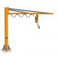 Кран консольный поворотный ручной TOR PSJ33100 1000 кг, высота 3 м, стрела 3 м (1005960)