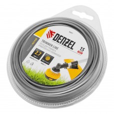 Леска для триммера армированная алюминием круглая, 2,7мм х 15м, блистер ALUFLEX Denzel (96831)