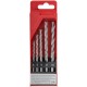 Набор сверл победитовых ударных, цилиндрический хвостовик, 5 шт. (4-5-6-8-10 мм) (34580)