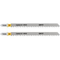 Полотна по дереву, HCS, шлифованные под свободным углом зубья, 132/106/4 мм (T301DL), 2 шт. (40899)