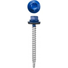 Саморезы СКД кровельные 29 х 4.8 мм, RAL 5005 синий насыщенный, 2 500 шт, для деревянной обрешетки STAYER 30300-48-029-5005